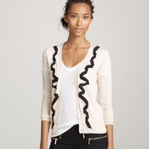 J Crew cascading ribbon cardigan